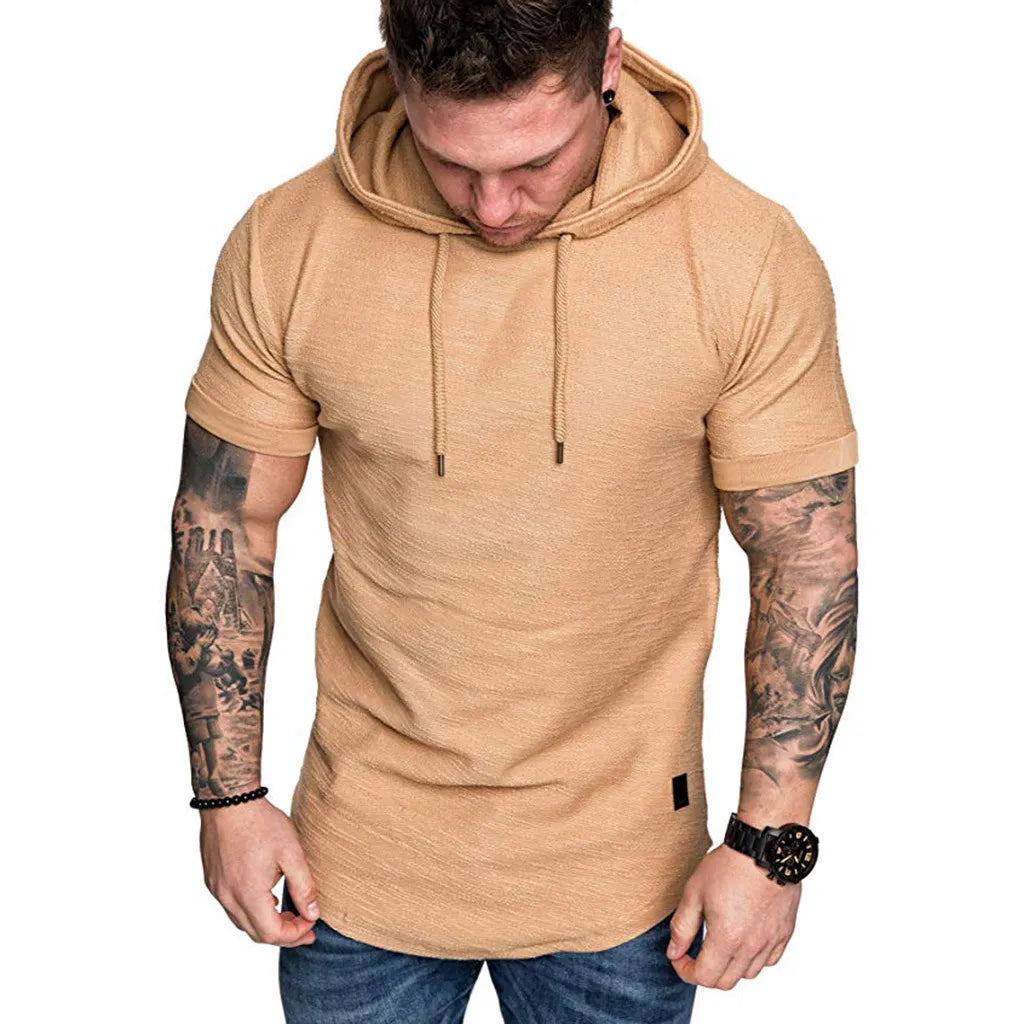 Slim Fit Male T-shirt Streetwear