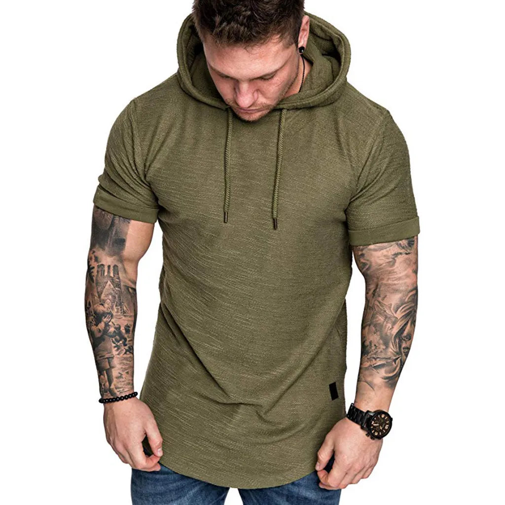 Slim Fit Male T-shirt Streetwear