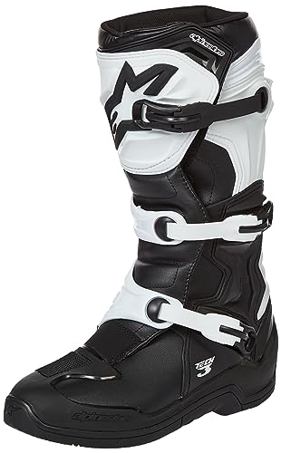 Alpinestars 2013018-1238-9 Men's Tech 3 Motocross Boot, Black/White/Red/Yellow, 9