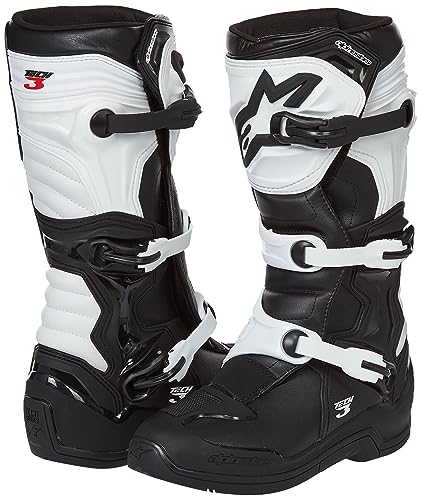 Alpinestars 2013018-1238-9 Men's Tech 3 Motocross Boot, Black/White/Red/Yellow, 9